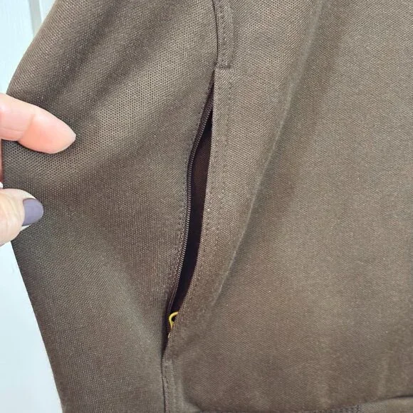 Vintage Mossimo Brown Yellow Zip Up 70's Show Look Jacket Zip Up Sz L Unisex - Picture 9 of 14